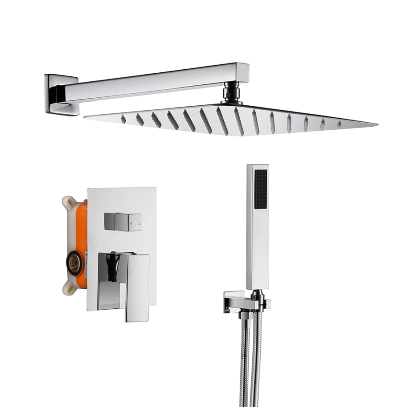 Douche Murale Pétro : Chrome Luxe, Économie d’Eau et Design Moderne