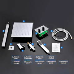 Douche LED Glascow : Luxe Chromé, Sécurité Thermostatique et Écologie