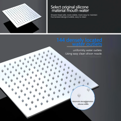 Douche LED Glascow : Luxe Chromé, Sécurité Thermostatique et Écologie