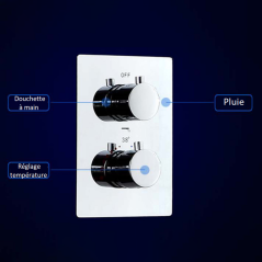 Douche LED Glascow : Luxe Chromé, Sécurité Thermostatique et Écologie