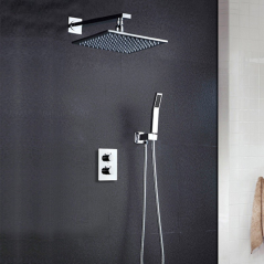 Douche LED Glascow : Luxe Chromé, Sécurité Thermostatique et Écologie