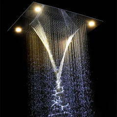 Ciel de pluie de douche thermostatique led, Livourna