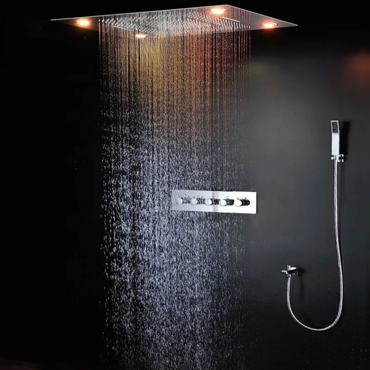 Ciel de pluie de douche thermostatique led, Livourna Ciel de pluie de douche thermostatique led, Livourna