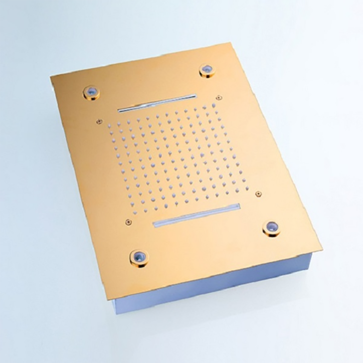 Ciel de pluie thermostatique led doré, Broscia