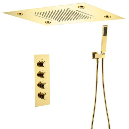 Ciel de pluie thermostatique led doré, Broscia