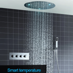 Bellefast : Ciel de Pluie LED Chromé - Luxe et Technologie pour Votre Bain
