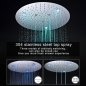 Ciel de pluie thermostatique led chrome Ø50cm, Bellefast