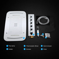 Ciel de Pluie Élégance Vienne : Luxe, Chromothérapie et Confort Douche