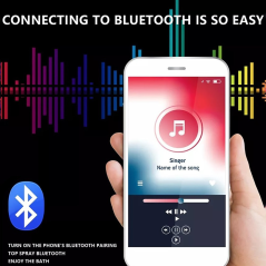 Ciel de pluie connecté led doré brossé, Caracasse