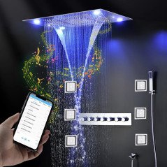 Ciel de Pluie London : Luxe LED, Hydromassage et Chromothérapie Personnalisée
