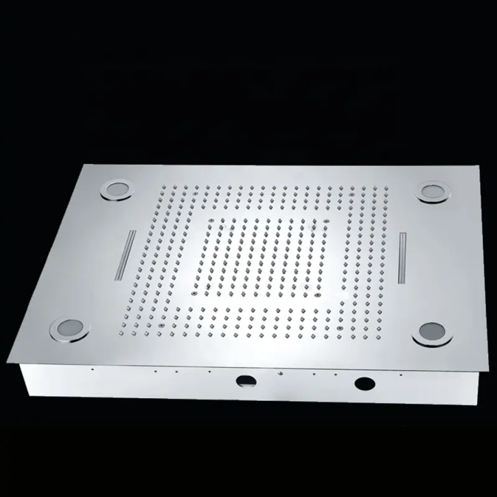 Ciel de pluie led thermostatique massant chrome, London