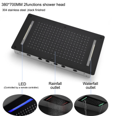 Ciel de pluie Lisboa : Luxe LED, jets hydromassants et design noir
