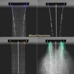 Ciel de pluie Lisboa : Luxe LED, jets hydromassants et design noir
