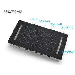 Ciel de pluie Lisboa : Luxe LED, jets hydromassants et design noir