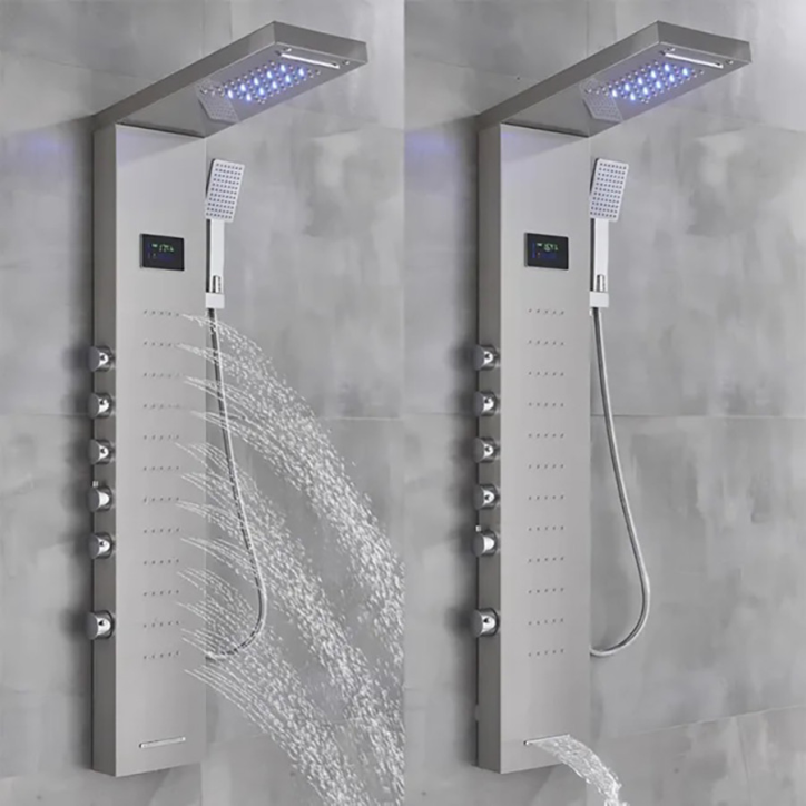 Panneau de douche massant led gris, Oracle