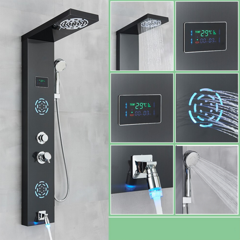 Panneau de Douche Horus - Luxe, Jets Massants et Éclairage LED Innovant