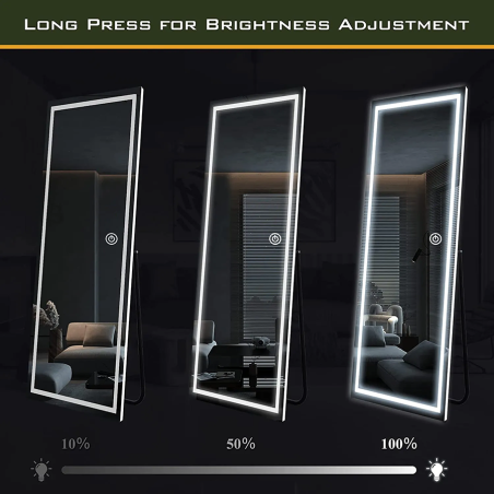 Miroir led de dressing sensitif 1600 x 500 mm, Graphe