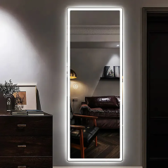 Miroir LED Graphe - Design Élégant, Antibuée, et Éclairage Dimmable