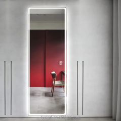 Miroir LED Graphe - Design Élégant, Antibuée, et Éclairage Dimmable