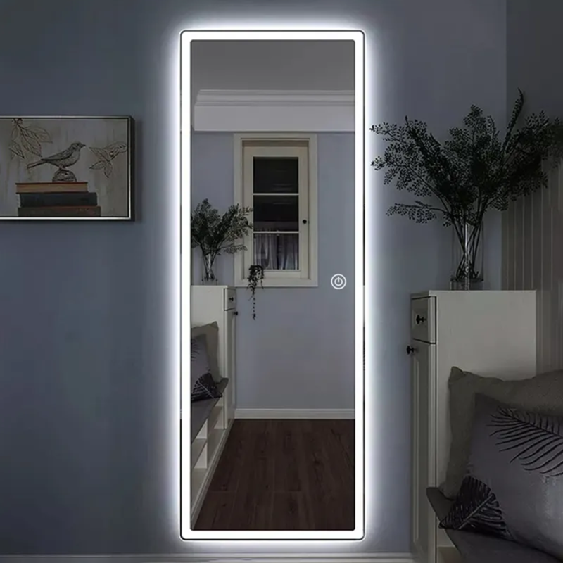 Miroir LED Graphe - Design Élégant, Antibuée, et Éclairage Dimmable