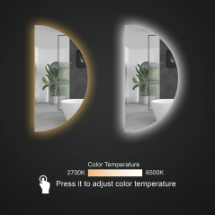 Miroir Demi-Lune LED Openda - Élégance, Antibuée, et Éclairage Dimmable