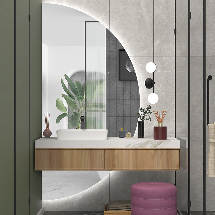 Miroir led demi lune 1000 x 900 mm sensitif, Openda