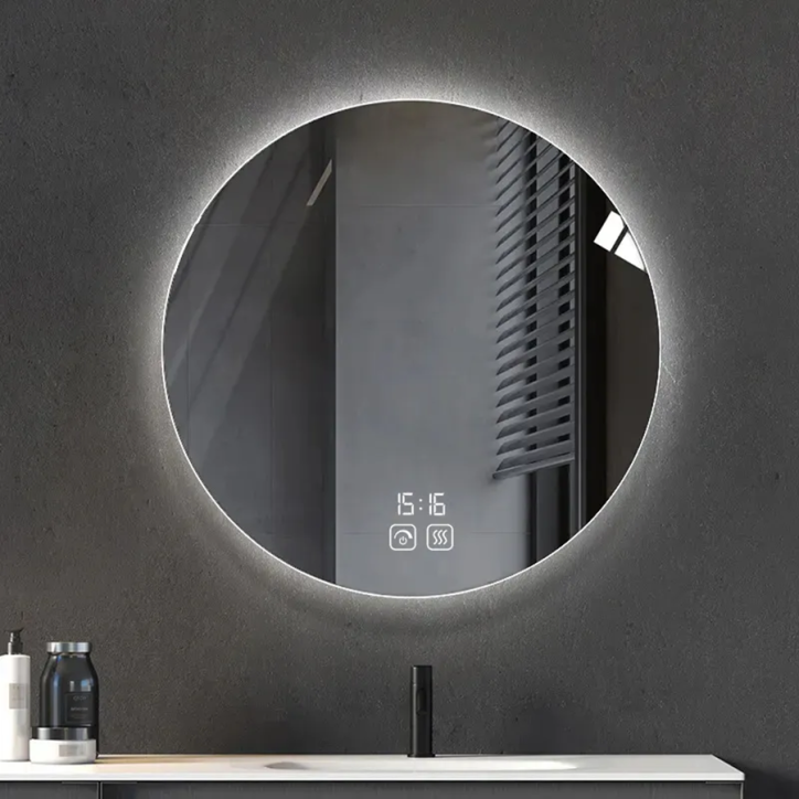 Miroir Ø60 cm lumineux, led antibuée, Rique