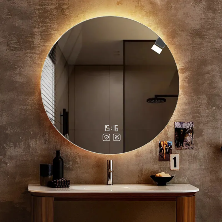 Miroir Ø60 cm lumineux, led antibuée, Rique