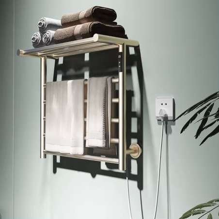 Sèche-Linge Tubulaire Doré - Luxe, Séchage Rapide et Design Compact