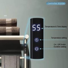 Sèche-Linge Tubulaire Doré - Luxe, Séchage Rapide et Design Compact