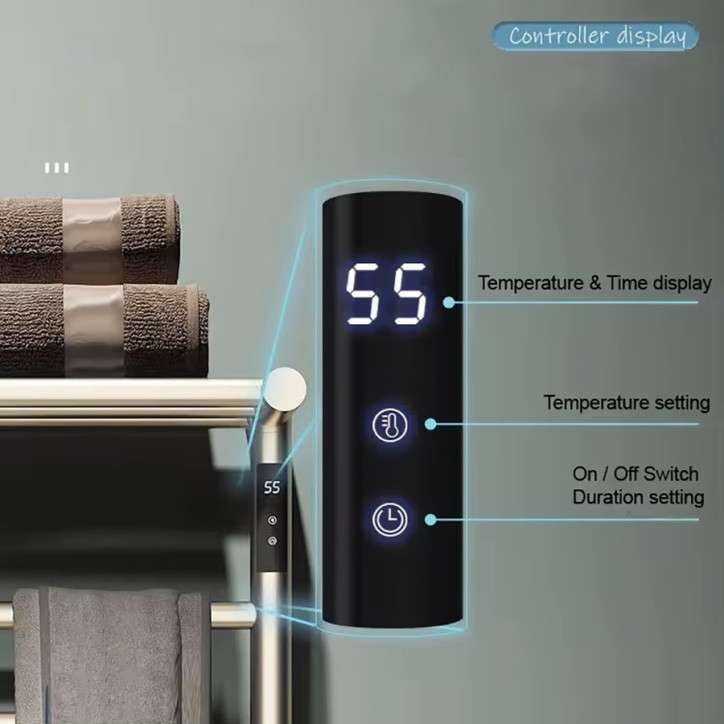 Sèche serviette électrique doré brossé, Minos