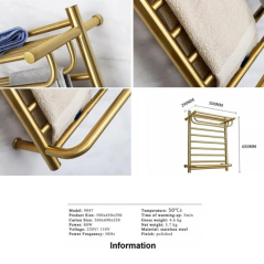 Sèche-Serviettes Électrique Bora - Luxe Doré et Confort Haut de Gamme