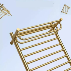 Sèche-Serviettes Électrique Bora - Luxe Doré et Confort Haut de Gamme