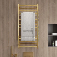 Sèche-Serviettes Électrique Malaga - Luxe Doré et Chaleur Confortable