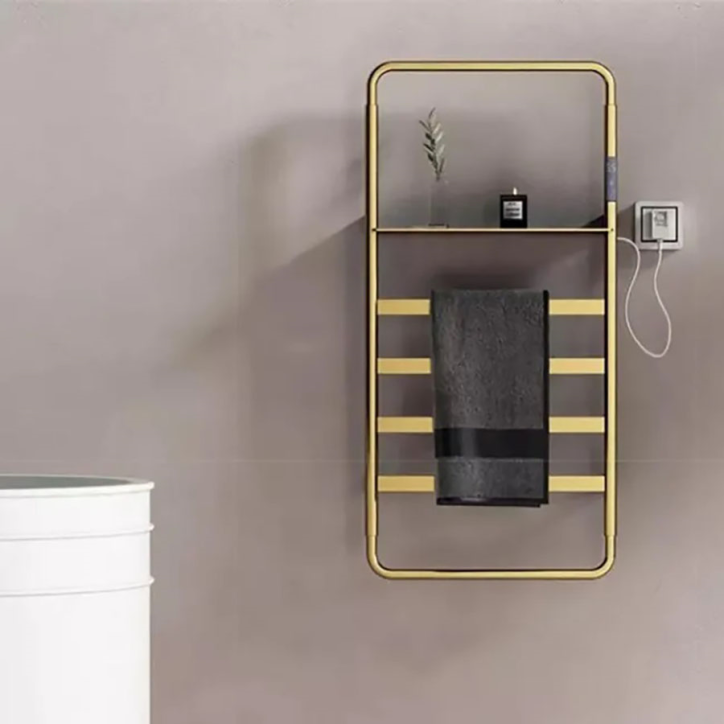 Sèche serviette électrique 300W doré brossé, Adès