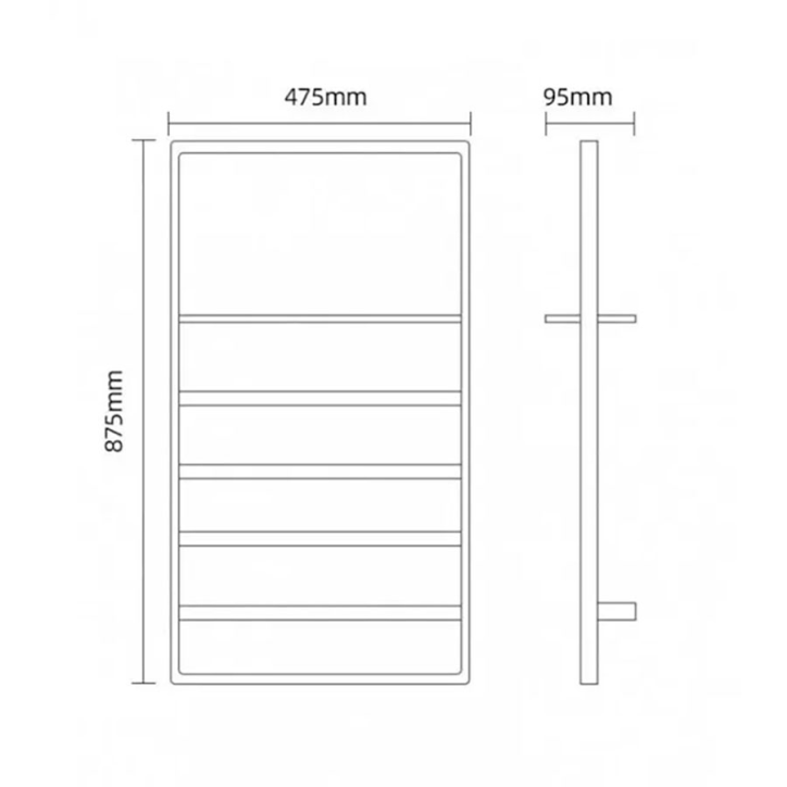 Sèche serviette électrique 300W gris, Apollo